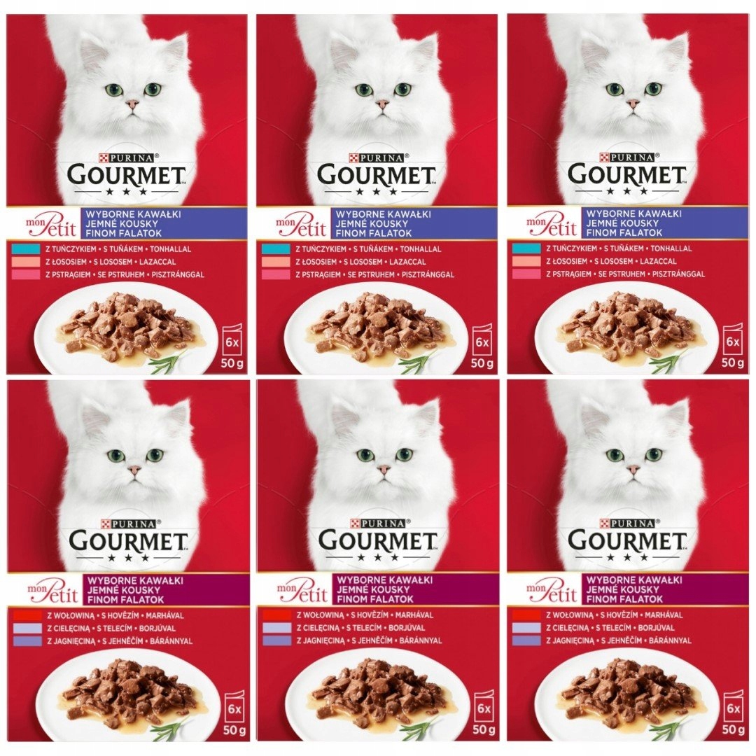 Levně Purina Gourmet Mon Petit Masové Rybí Příchutě 36x50g