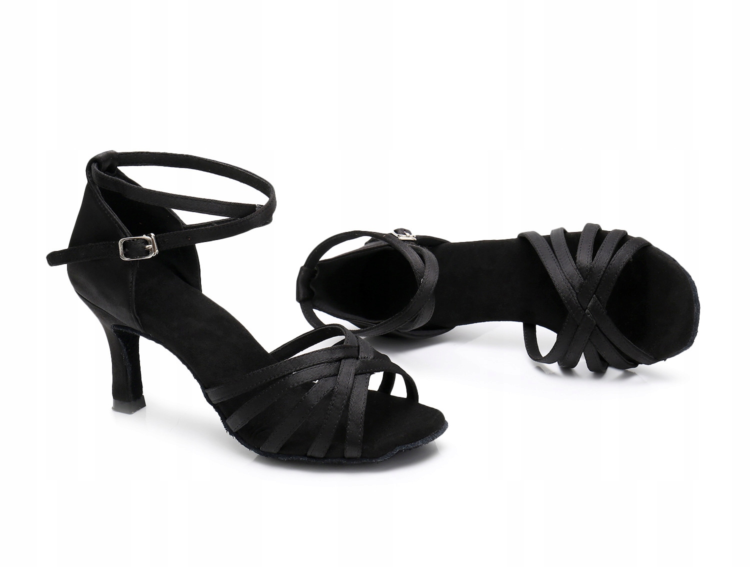 бальні танцювальні туфлі 7 см чорна модель FTY020-7cm