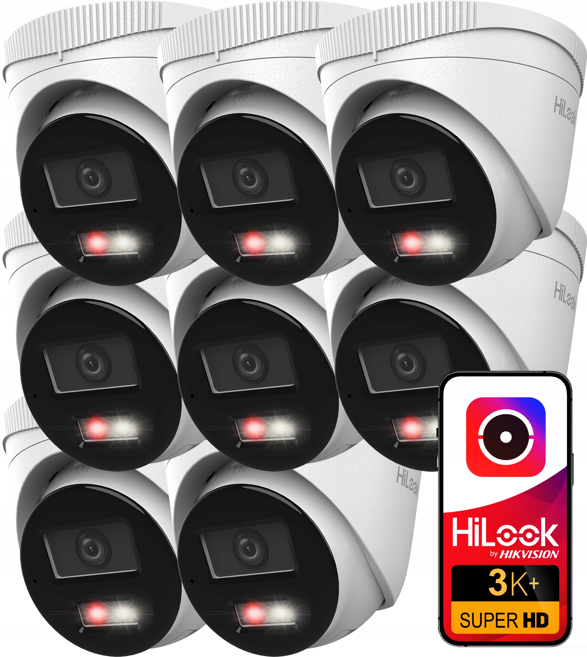 Kamera x8 Ip 6MPx Vonkajšia IPC-T260HA-LU Smart Hybrid Light HiLook Hik