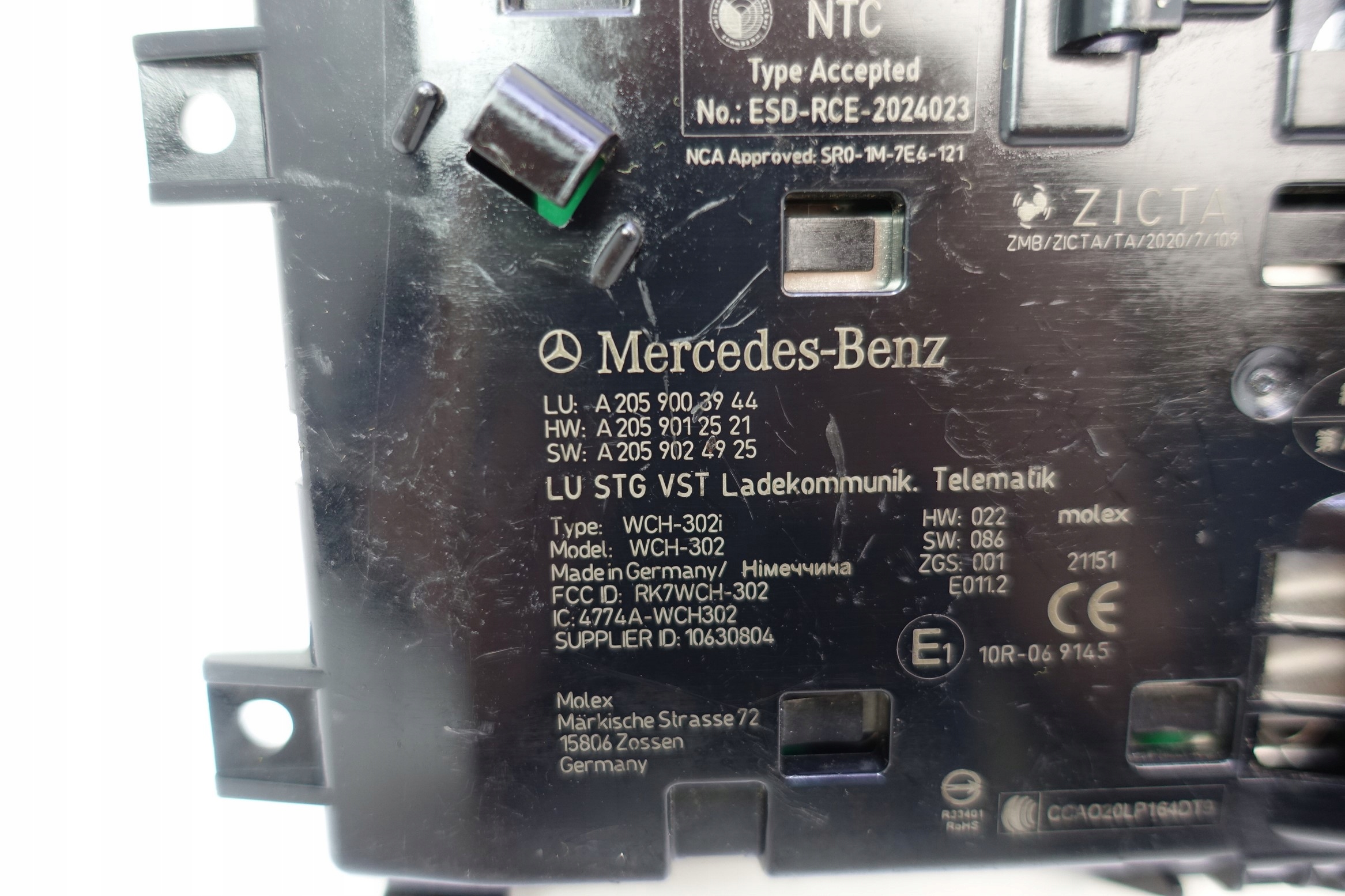 Module LADOWARKA INDUKCYJNA MERCEDES A2059003944