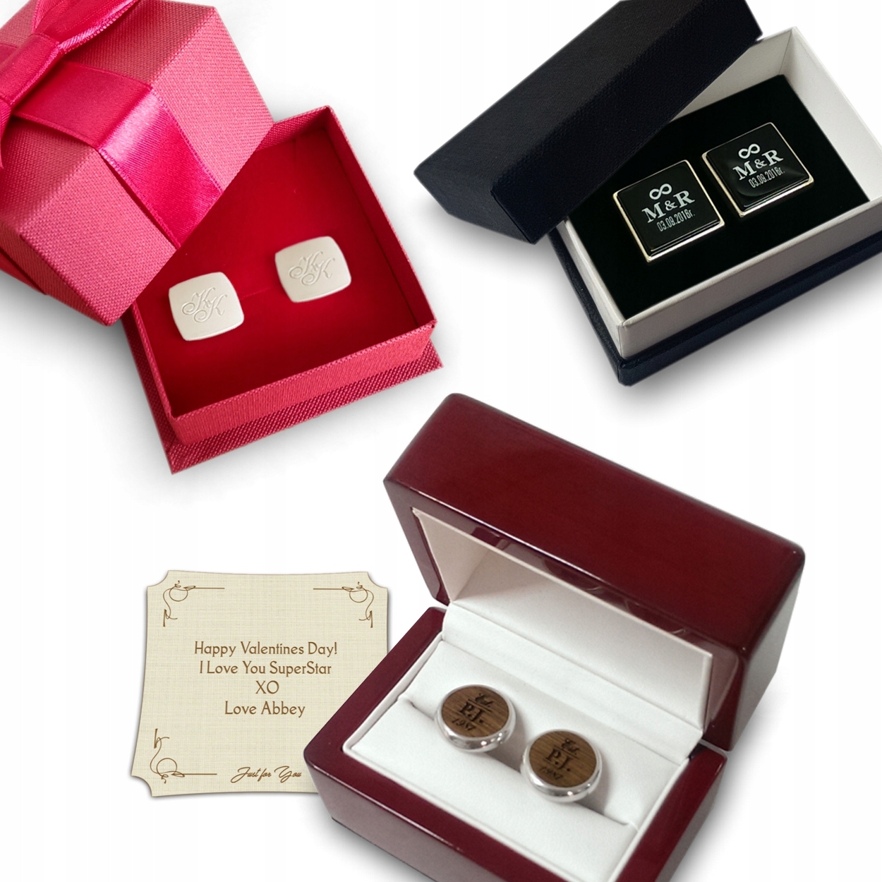 Prezent z grawerem | Spinki do mankietów | Srebro Materiał srebro