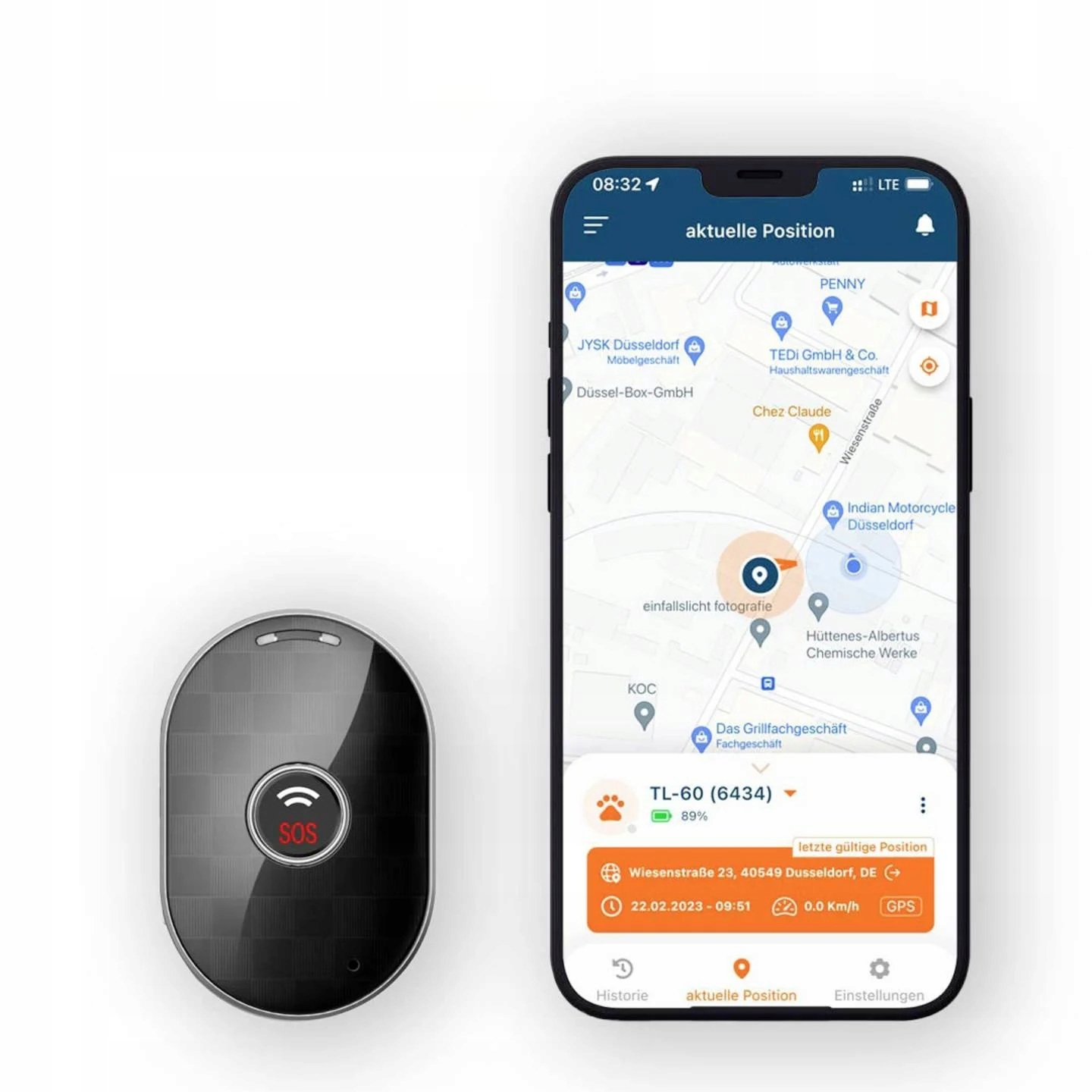 Nadajnik GPS LOKALIZATOR wbudowany AKUMULATOR przycisk SOS aplikacja Marka Inna