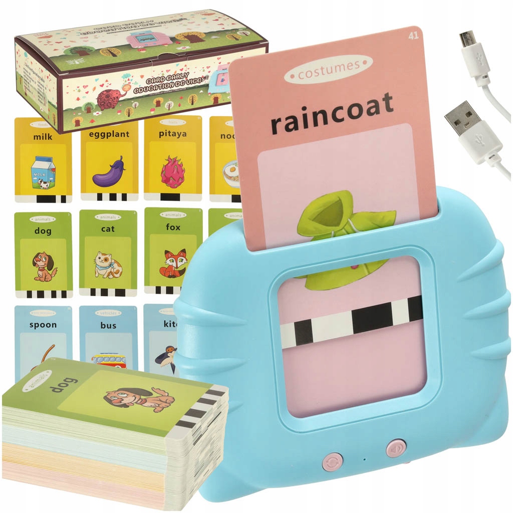 NAUKA ANGIELSKIEGO 112 FISZEK INTERAKTYWNA ZABAWKA EDUKACYJNA 224 SŁÓWEK Rodzaj nauka czytania