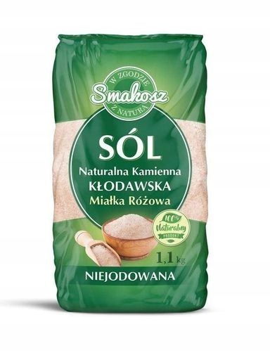 9x Přírodní kamenná sůl Kłodawska růžová 1,1 kg