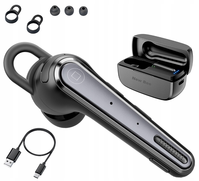 Lehké Malé Bezdrátové Sluchátko New Bee M52 Enc 180 dní Pohotovostní Režim Pouzdro