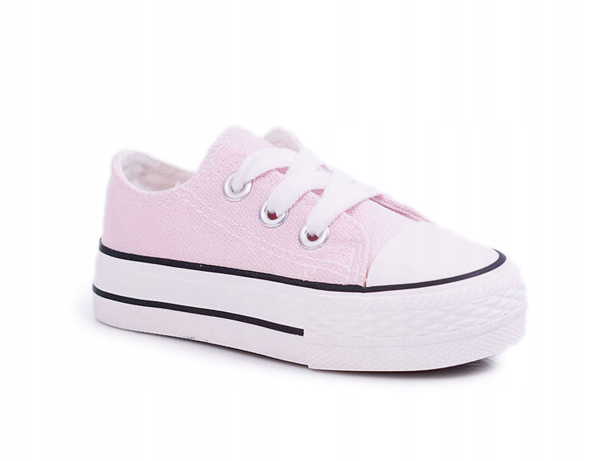 

Klasyczne Dziecięce Materiałowe Trampki Różowe 27