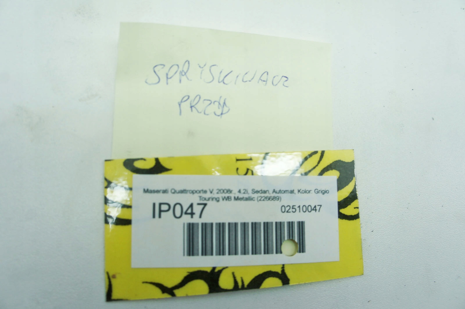 IP047 Maserati Quattroporte V Spryskiwacze Przod Part number