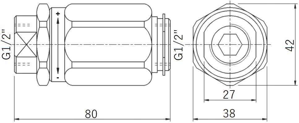 ZAWÓR HYDRAULICZNY DŁAWIĄCY W 2 STRONY VRB 1/2 70L Producent części SM