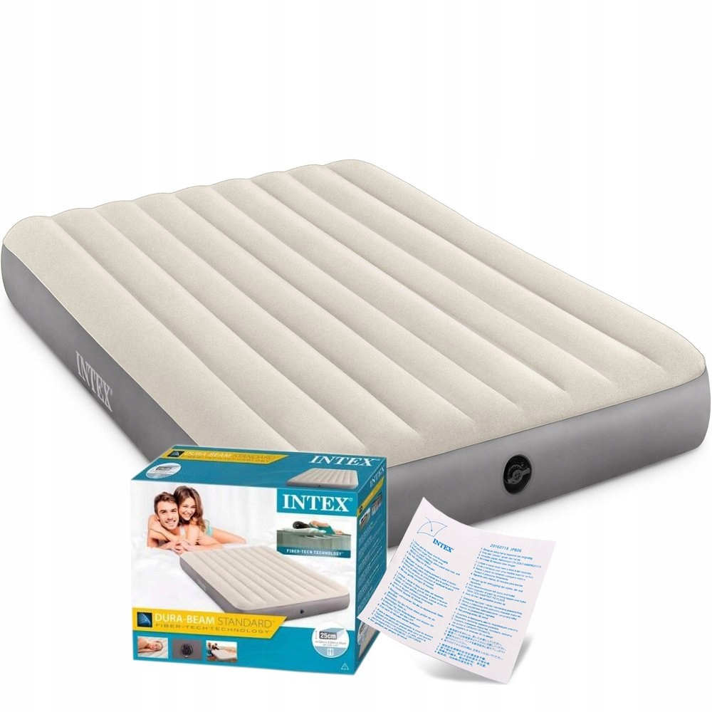 Materac Dmuchany Welurowy Mocny 2os Intex 64103