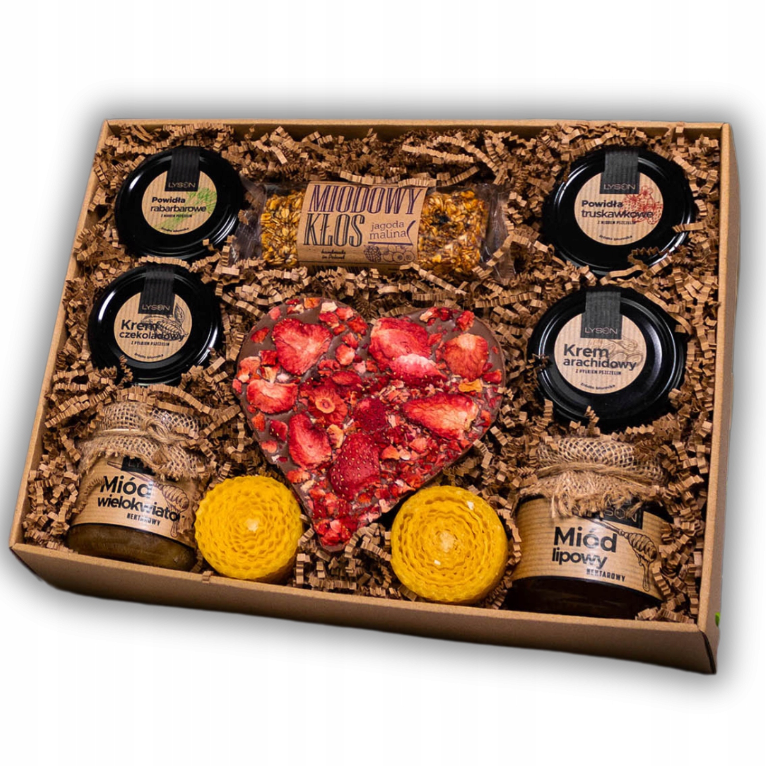 Levně Dárkový Box Dárek Univerzální koš s medem a čokoládou a krémy na povidla