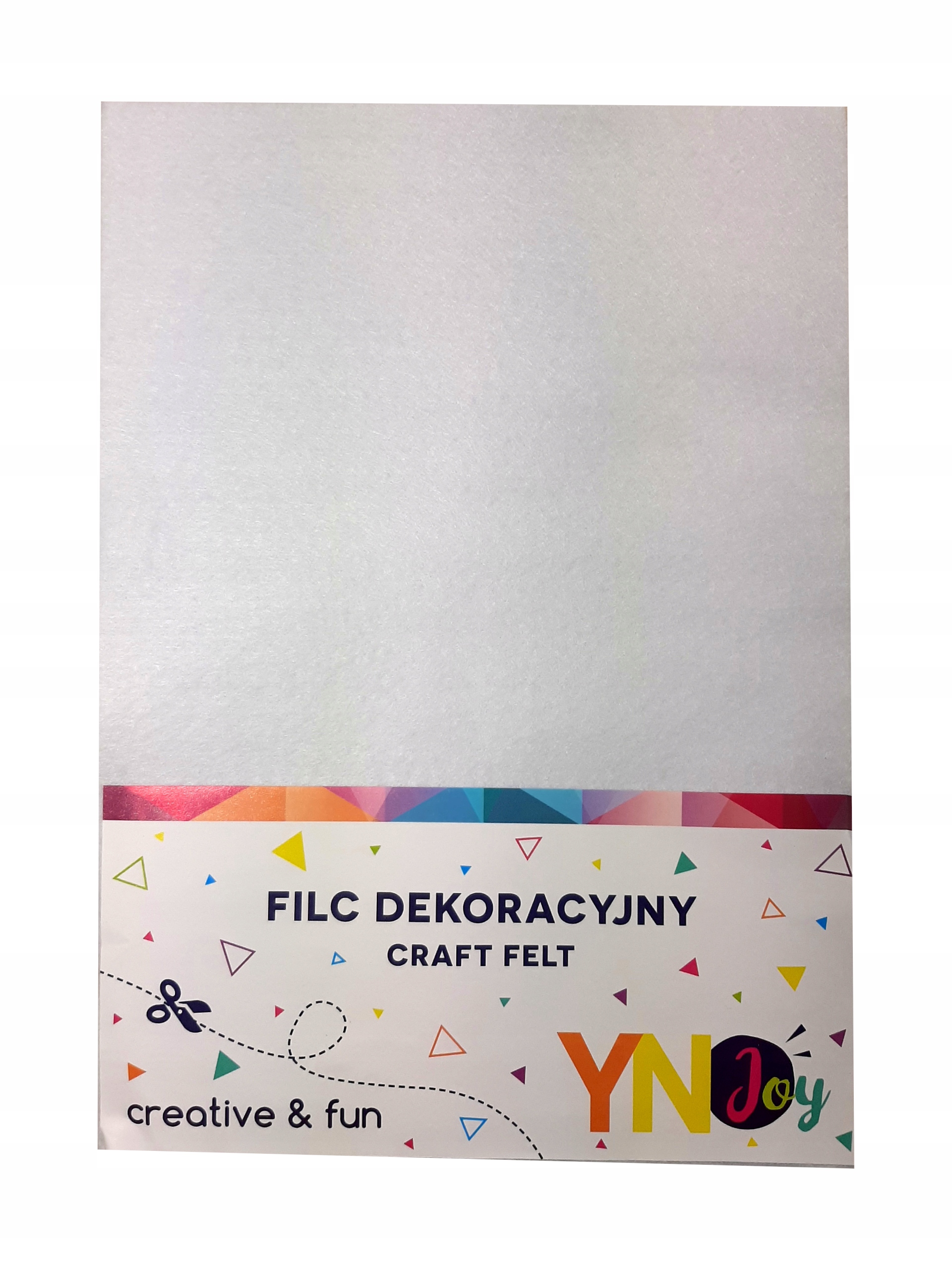 Filc dekoracyjny biały 20x30