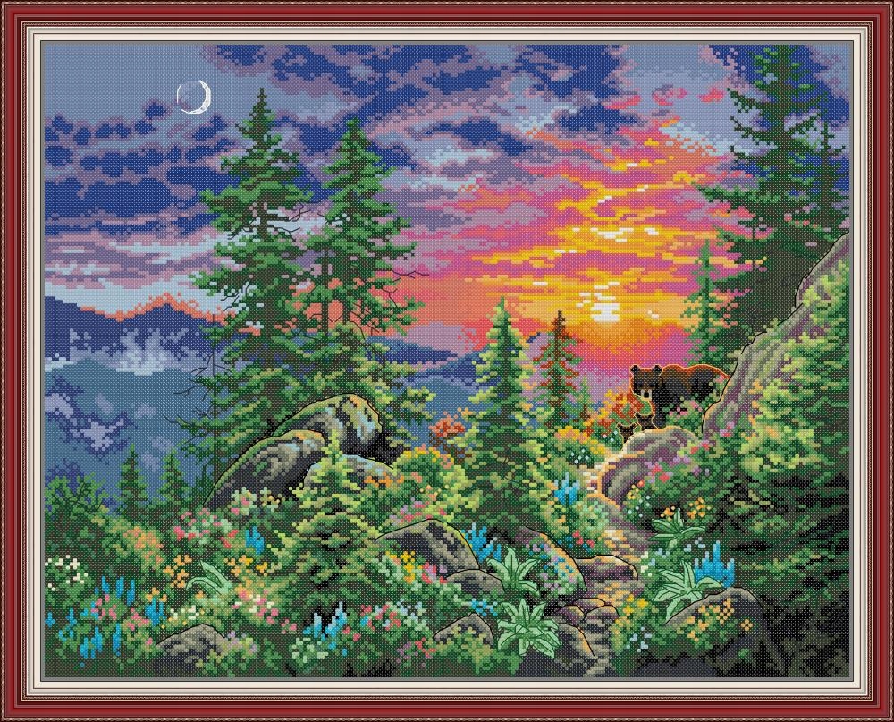 Křížková výšivka počítaná sada (kanva, mulina)