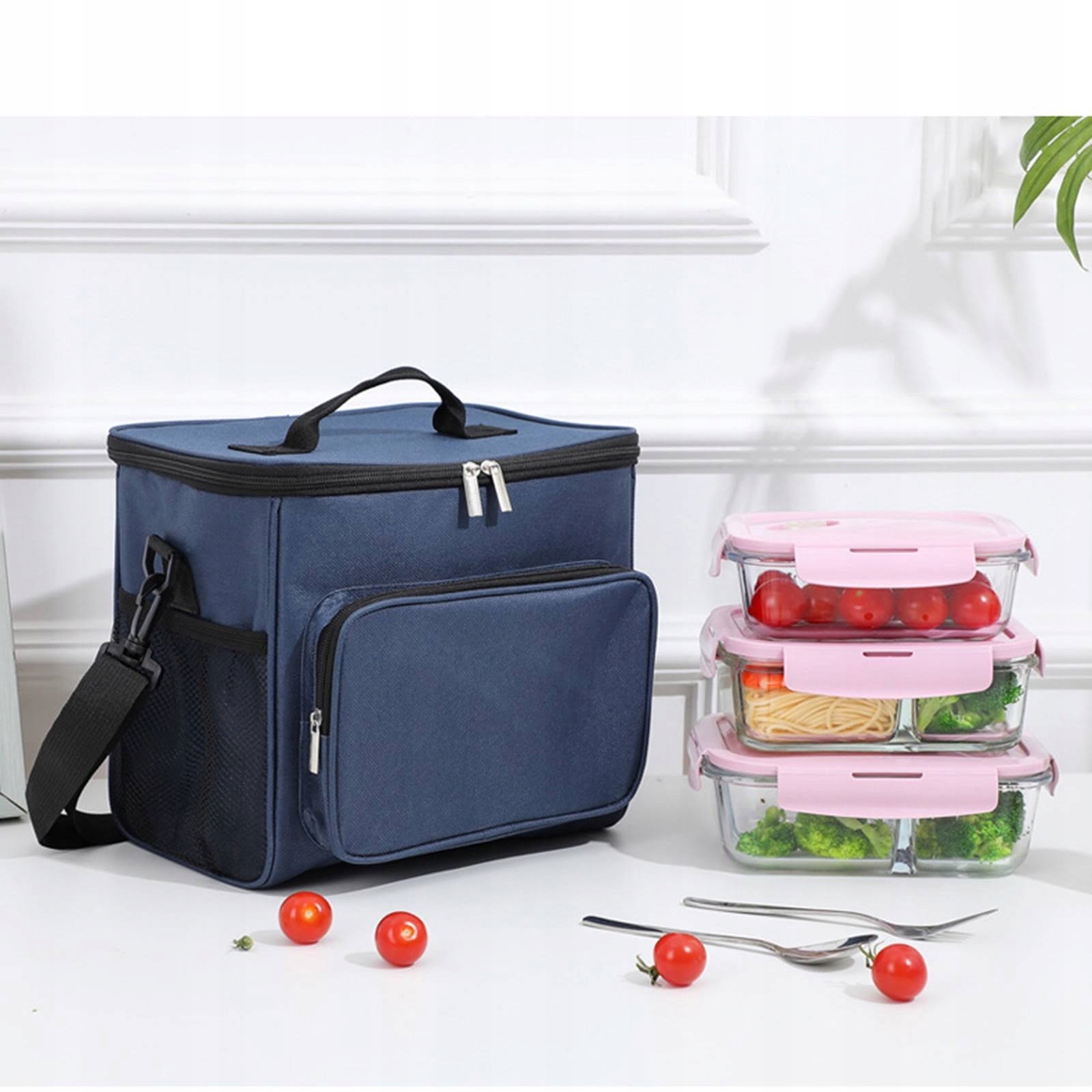Torba termiczna LUNCHBOX TORBA TERMICZNA IZOLOWANA GRANATOWA (A34) Model torba termiczna termoizolacyjna turystyczna piknik