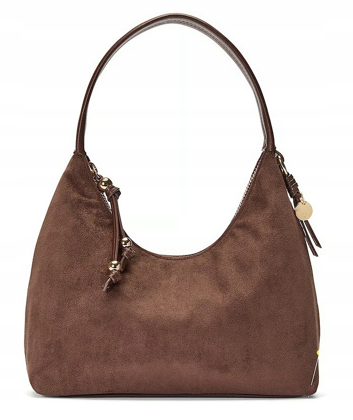 Malá kabelka Victoria's Secret v imitaci semiše, hnědá