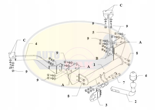 HAK HOLOWNICZY + 7 PIN NISSAN VANETTE 1995-2001 Producent Auto-hak