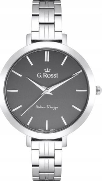 Srebrny elegancki damski zegarek czarna tarcza elegancki modny na prezent