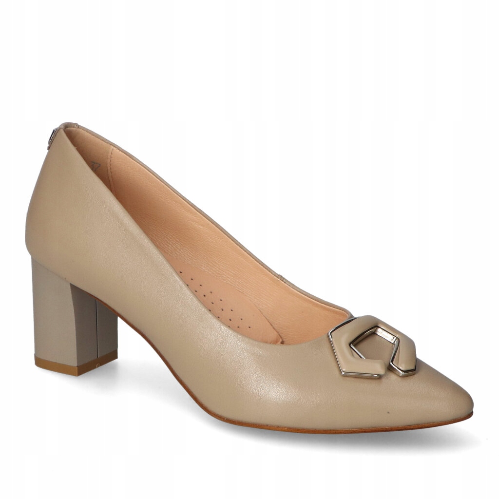 Boty Pulso Taupe Cichan Kožené s ozdobou 37