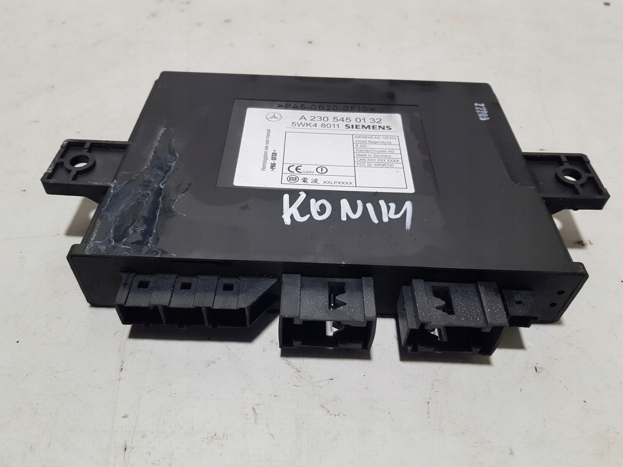 module control unit KEYLESS GO MERCEDES W221 SL R230 W230 A2305450132