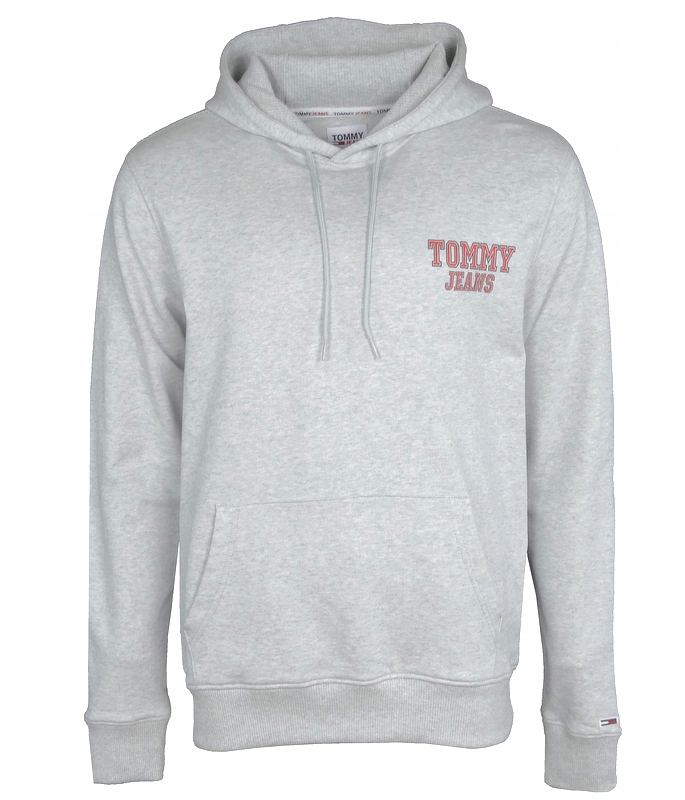 Tommy Jeans pánská mikina s kapucí, šedý melír, L