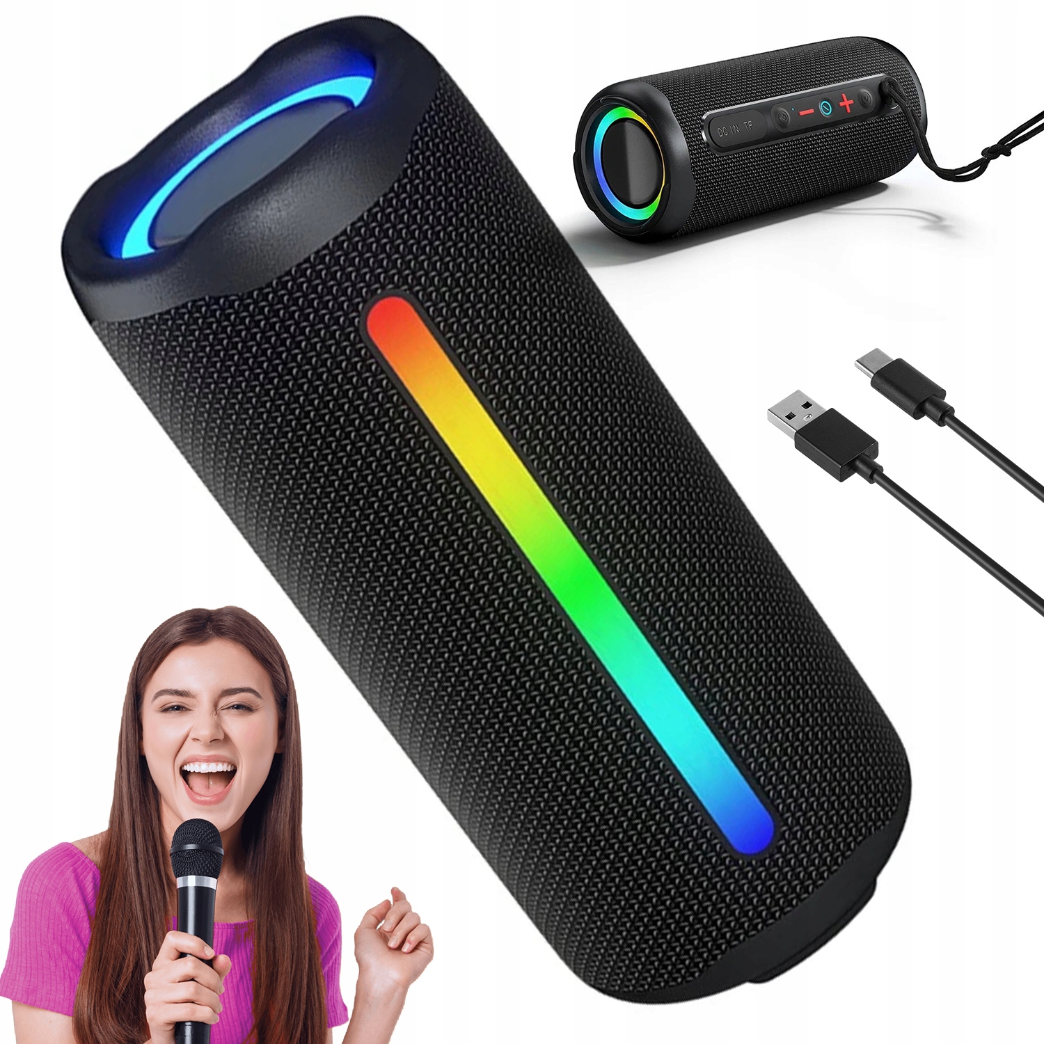 Bluetooth Reproduktor 5.3 Stereo Soundbar S Rgb Osvětlením