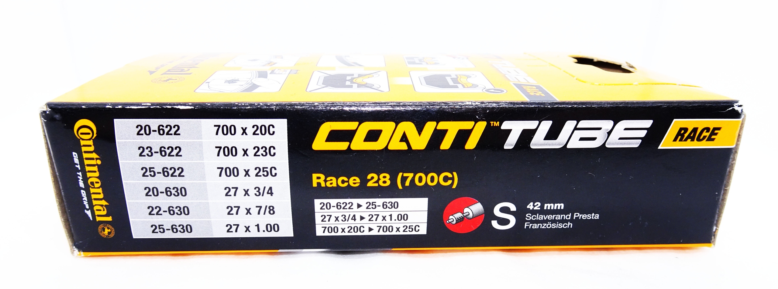 CONTINENTAL DĘTKA RACE 28" SZOSA 700 x 20C 23C 25C FV 42mm PRESTA OEM Marka Continental