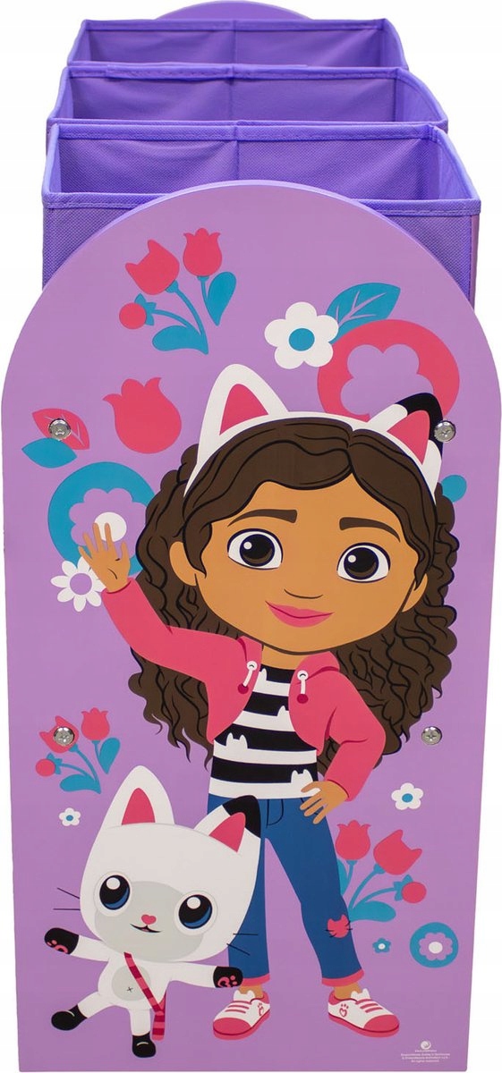 MACSKAHÁZ GABI KÖNYVESPOLC GYEREK JÁTÉKTÁROLÓK BÚTORRENDEZŐ Bútor szélessége 63 cm