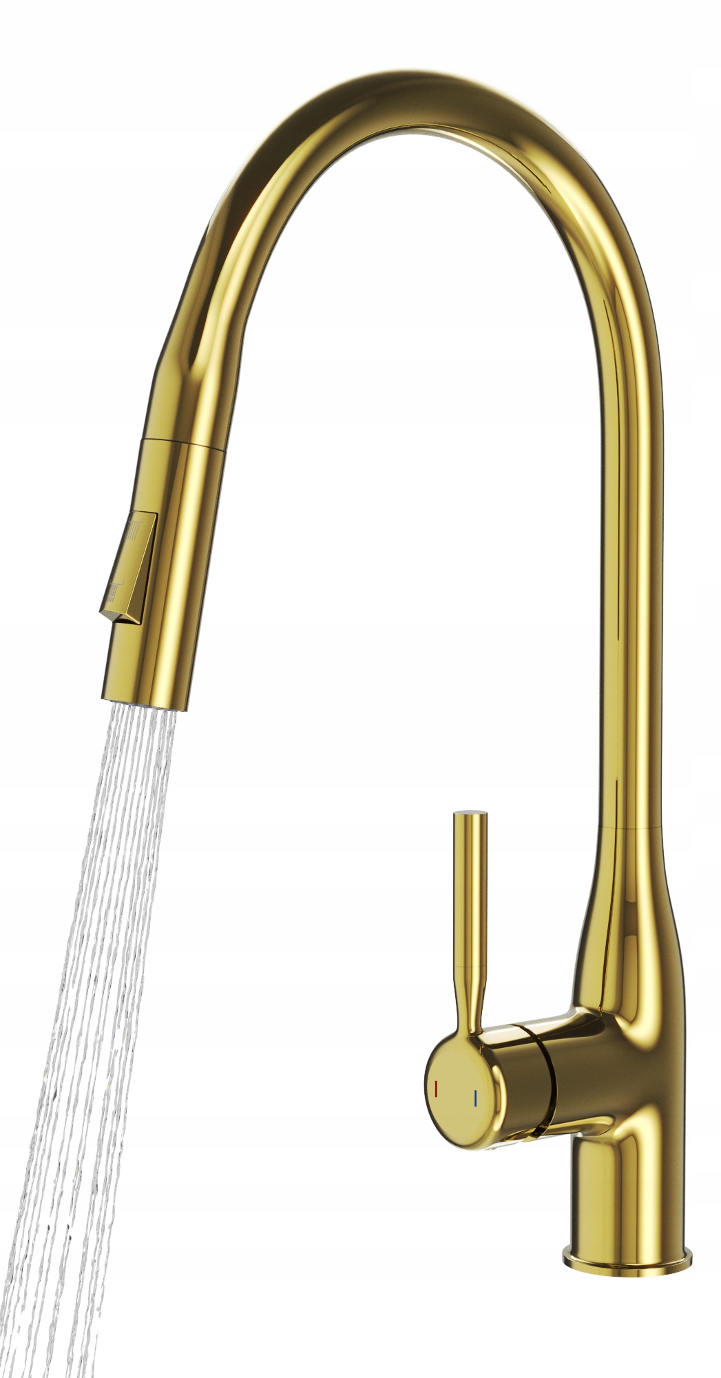 Dvojfunkčný Kohútik, Kuchynská Batéria, Výsuvný Zlatý Výtok, Moderná Fossa