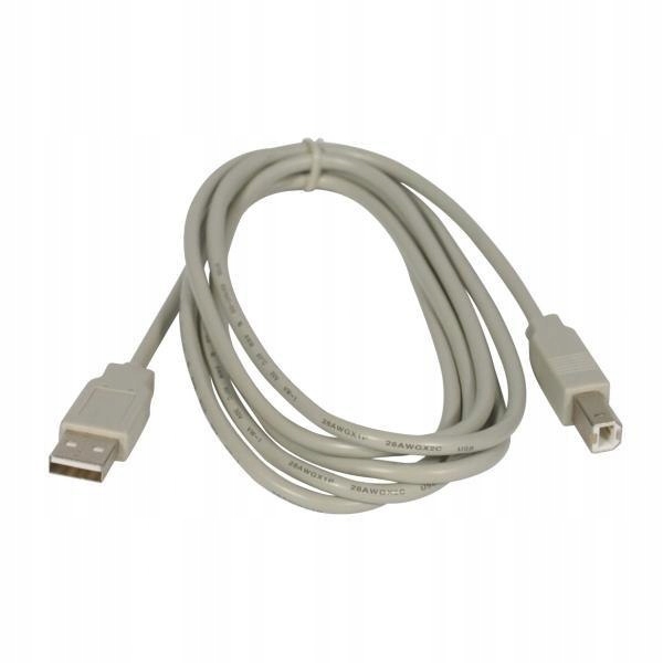 10× Kabel Logo USB (2.0) USB A M- USB B M szary