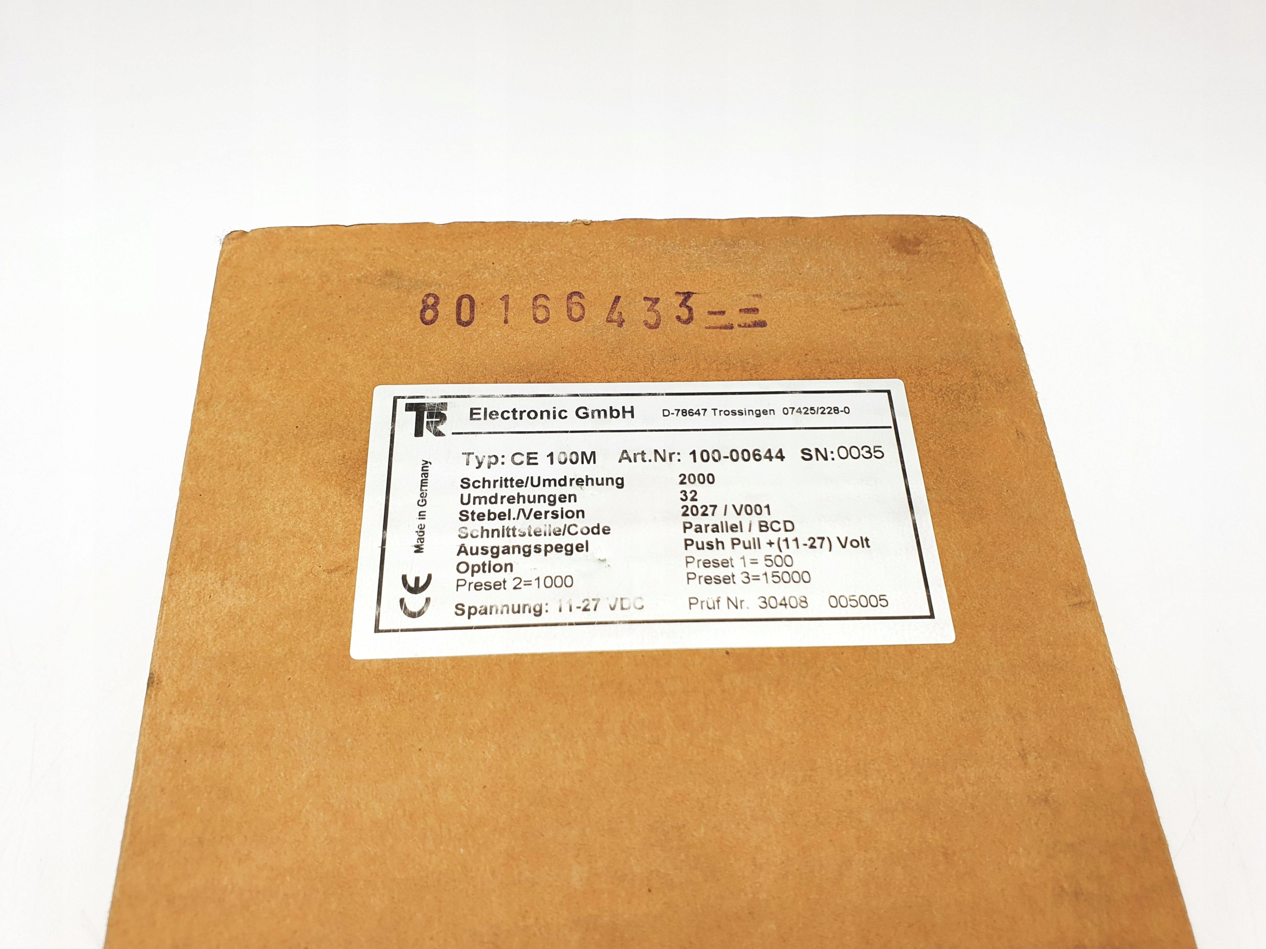 ENKODER ENCODER TR ELECTRONIC CE 100M 100-00644 CE-100-M CE-100M Marka inny