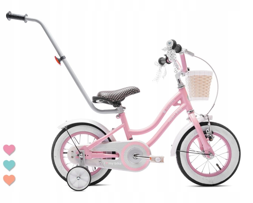 

Rowerek dla dziewczynki 12 cali Heart bike różowy
