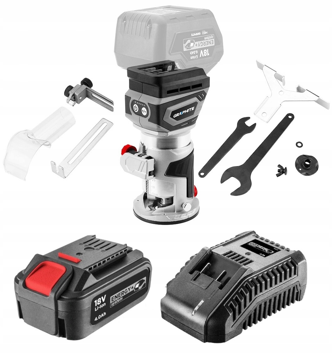 FREZARKA GÓRNOWRZECIONOWA AKUMULATOROWA BEZPRZEWODOWA DO DREWNA DRZEWA 4.0