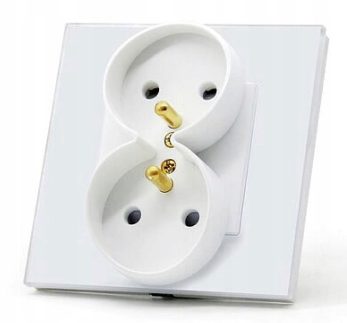 

Gniazdko Elektryczne Szklane Podwójne Kontakt 16A