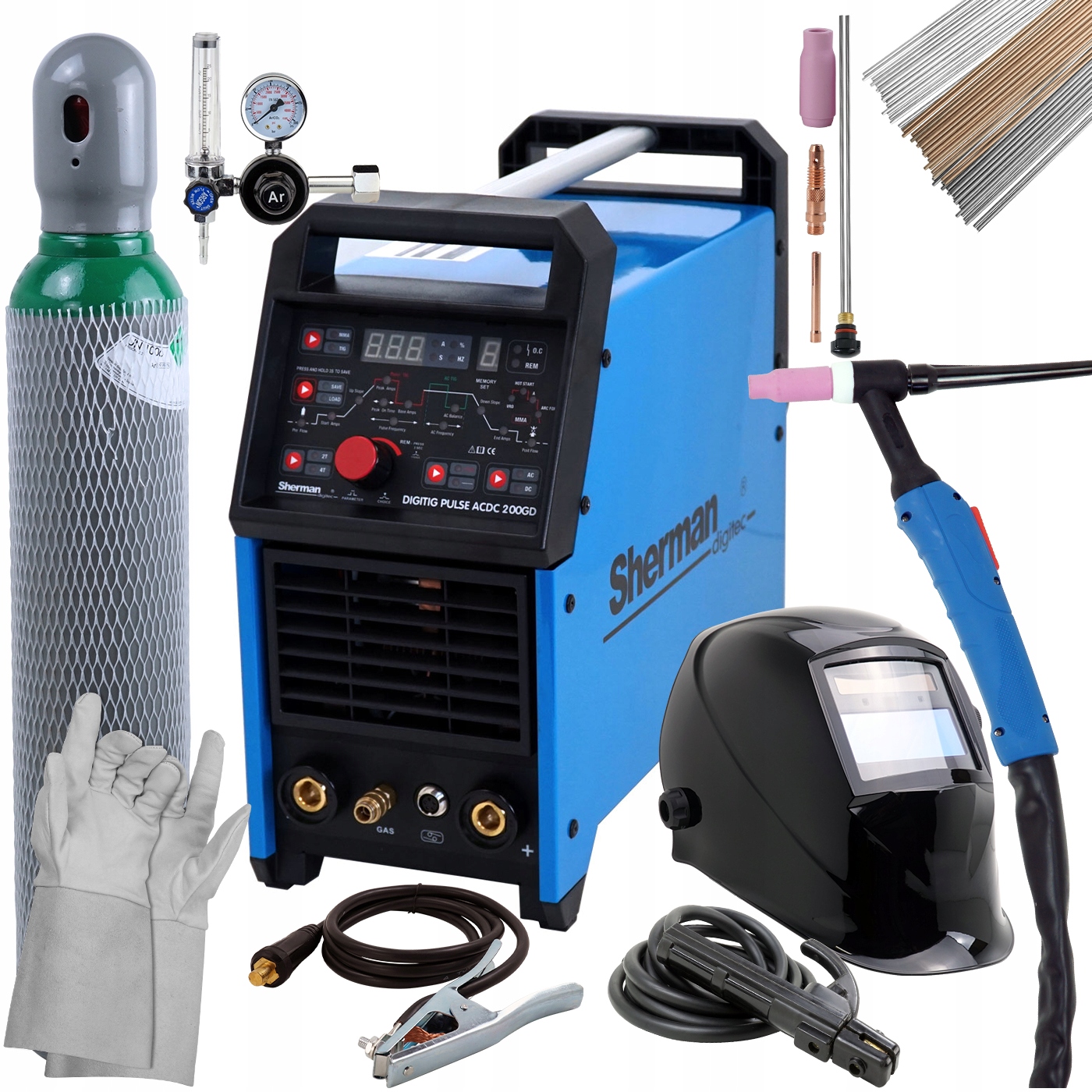 Spawarka TIG Sherman 200 Puls AC/DC MMA 230V