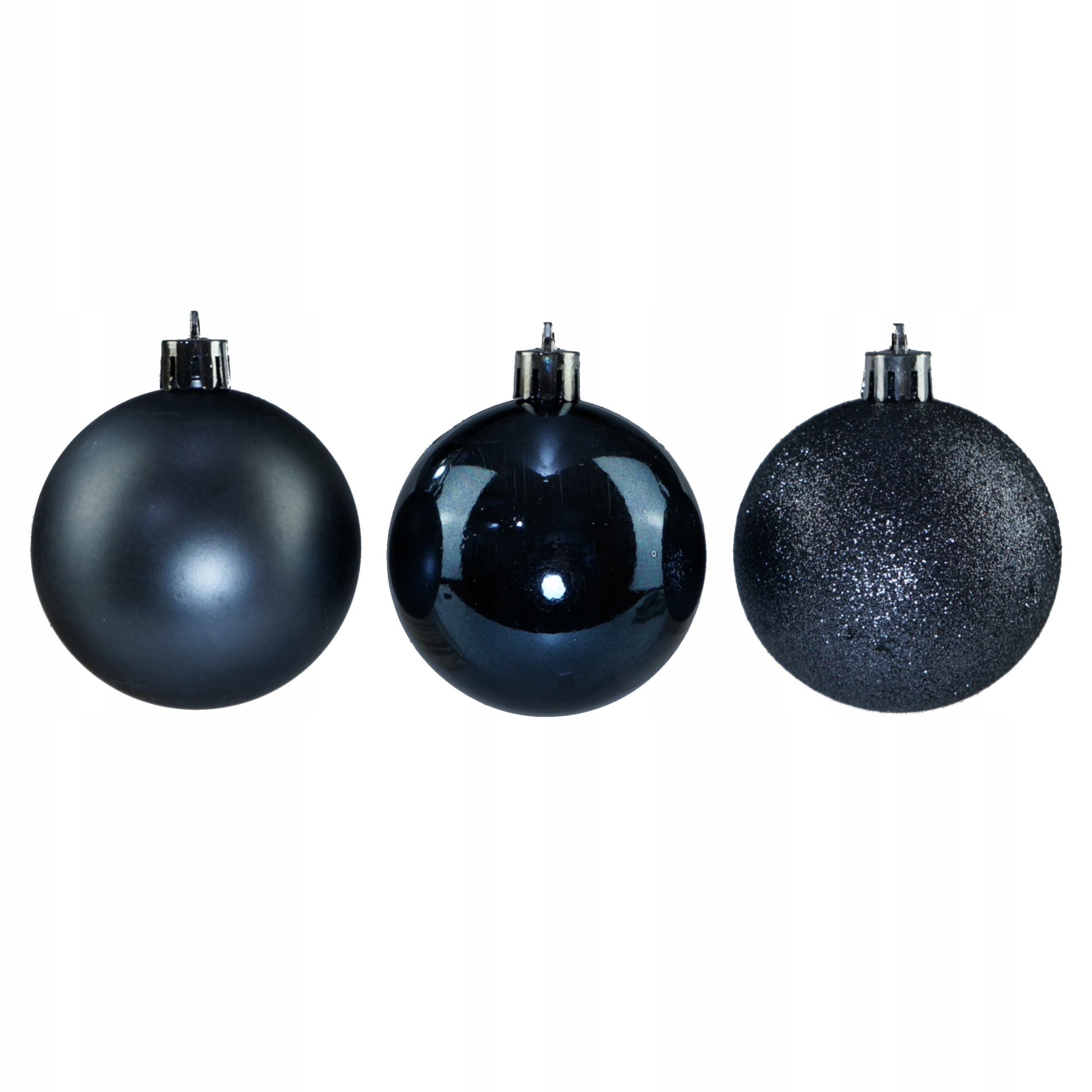 

Bombki choinkowe 6 cm komplet 12 szt. grafitowe