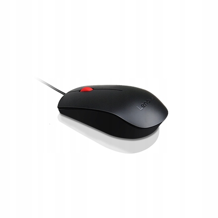 Mysz przewodowa Lenovo Essential Usb, 1600 Dpi, 1,8 m, 3 przyciski, czarna