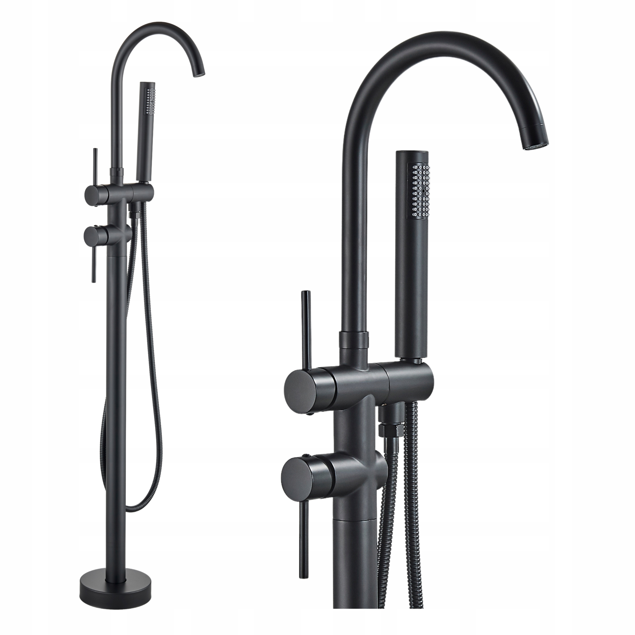 Batéria Vodovodná Pre Vaňu Čierna Stojaca Otočná So Sprchou Ari