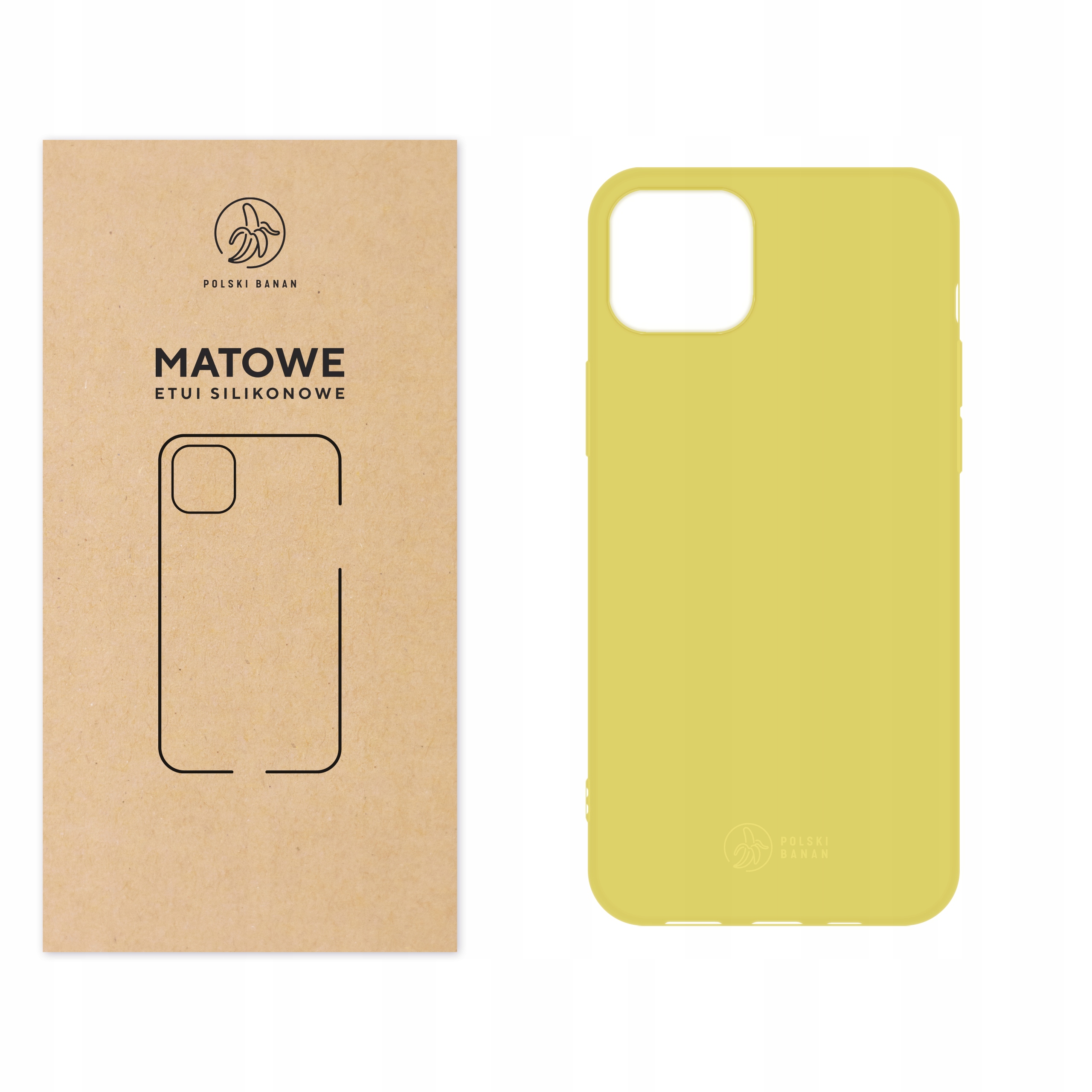 

Etui Matowe do iPhone 13 żółte