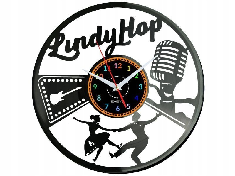 Lindy Hop Dárek Originální dekorace do domu Hodiny z vinylové desky