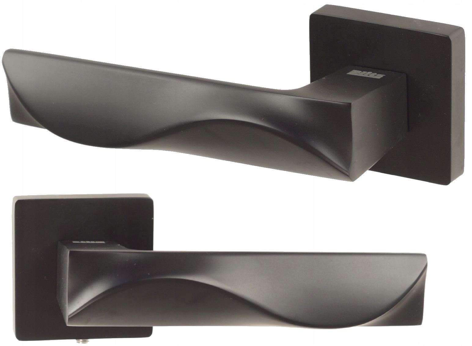 Dveřní Klika Aquna Čtvercová, Černá Barva, Zesílená