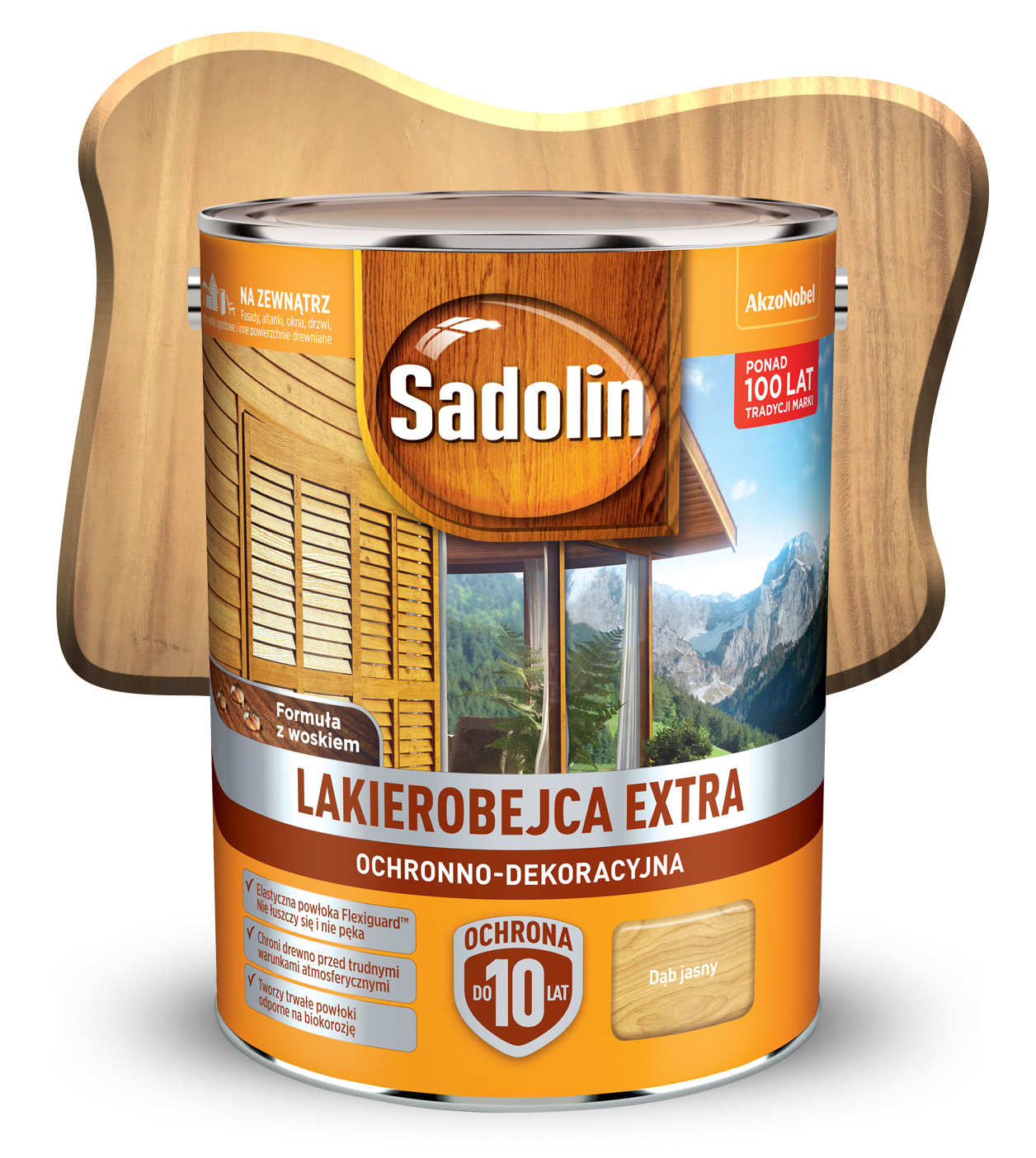 rozpuszczalnikowa Lakierobejca Extra Sadolin Dąb Jasny 5L do drewna