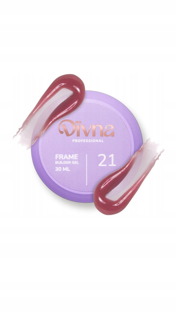 Divna Frame Builder Gel 21 30 ml tmavě růžový stavební gel na nehty