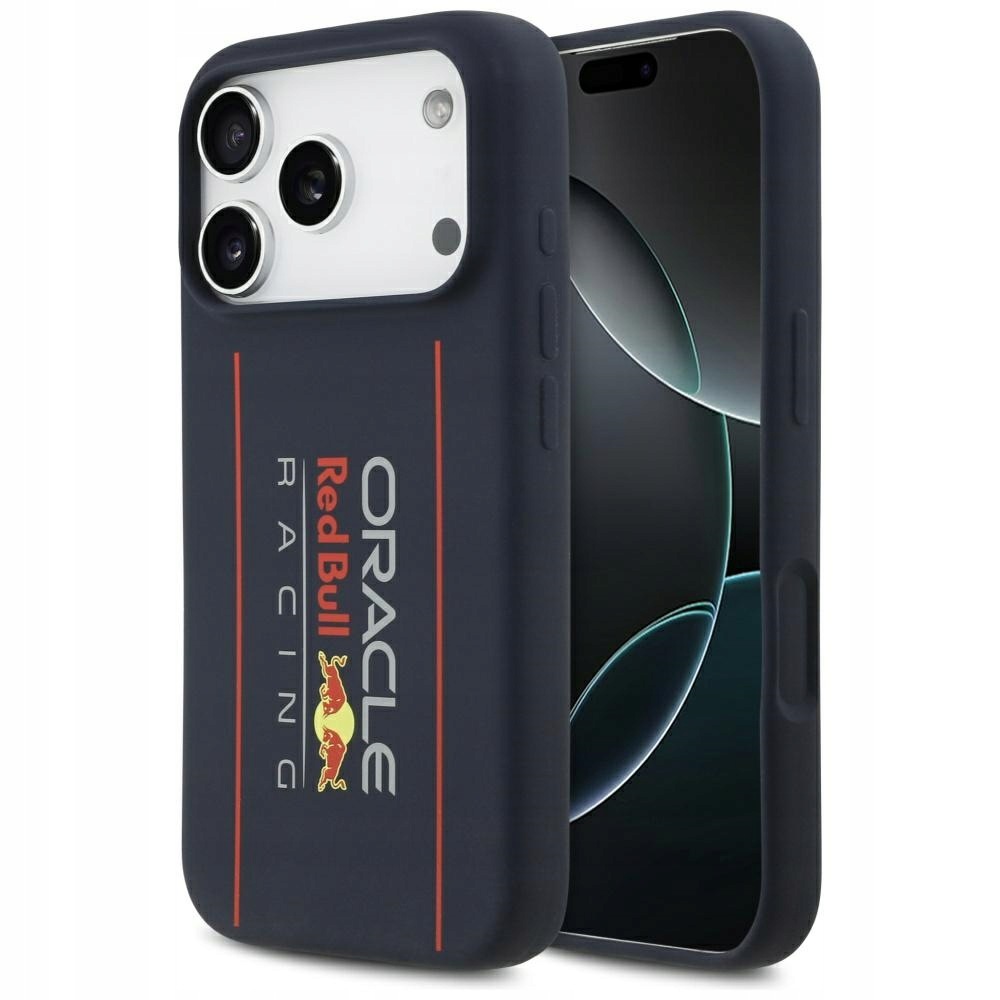 Etui Red Bull Silicone Oversize Vertical Logo MagSafe iPhone 17 Pro gran.