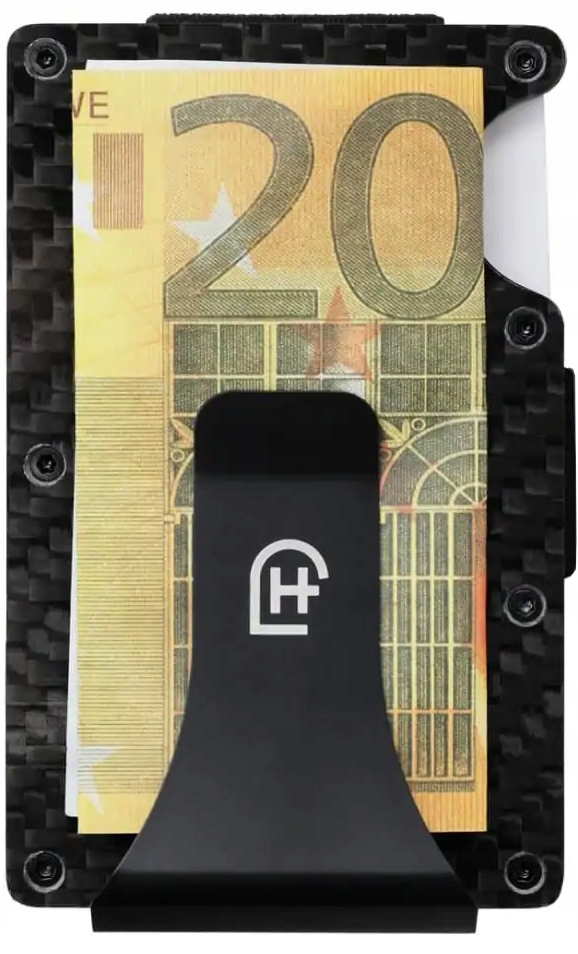 James Hawk Case Wallet Carbon Pouzdro na karty Rfid s klipem