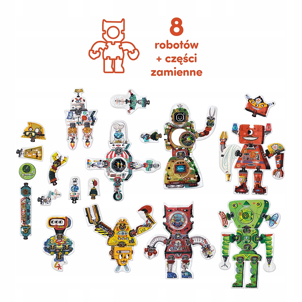 Puzzle kreatywne CzuCzu Robot Lab 63 elementy EAN (GTIN) 5902983492269