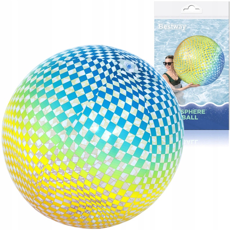 Nafukovací plážový míč ColorSphere čtverečky 107 cm Bestway 31152