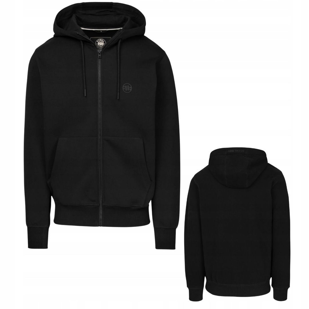 Pitbull West Coast Pánská Mikina Se Zipem Charger Small Logo Black XL
