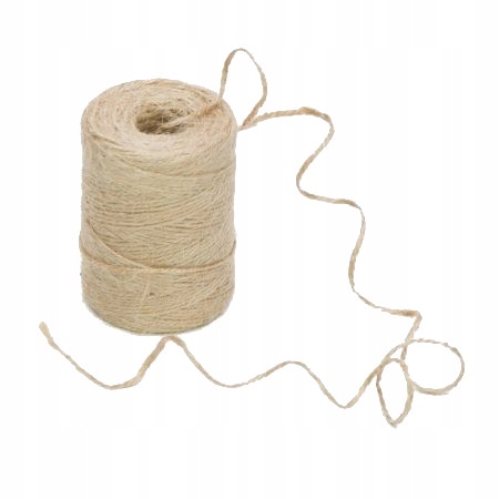 

Sznurek ozdobny jutowy naturalny Cienki 50g 72m