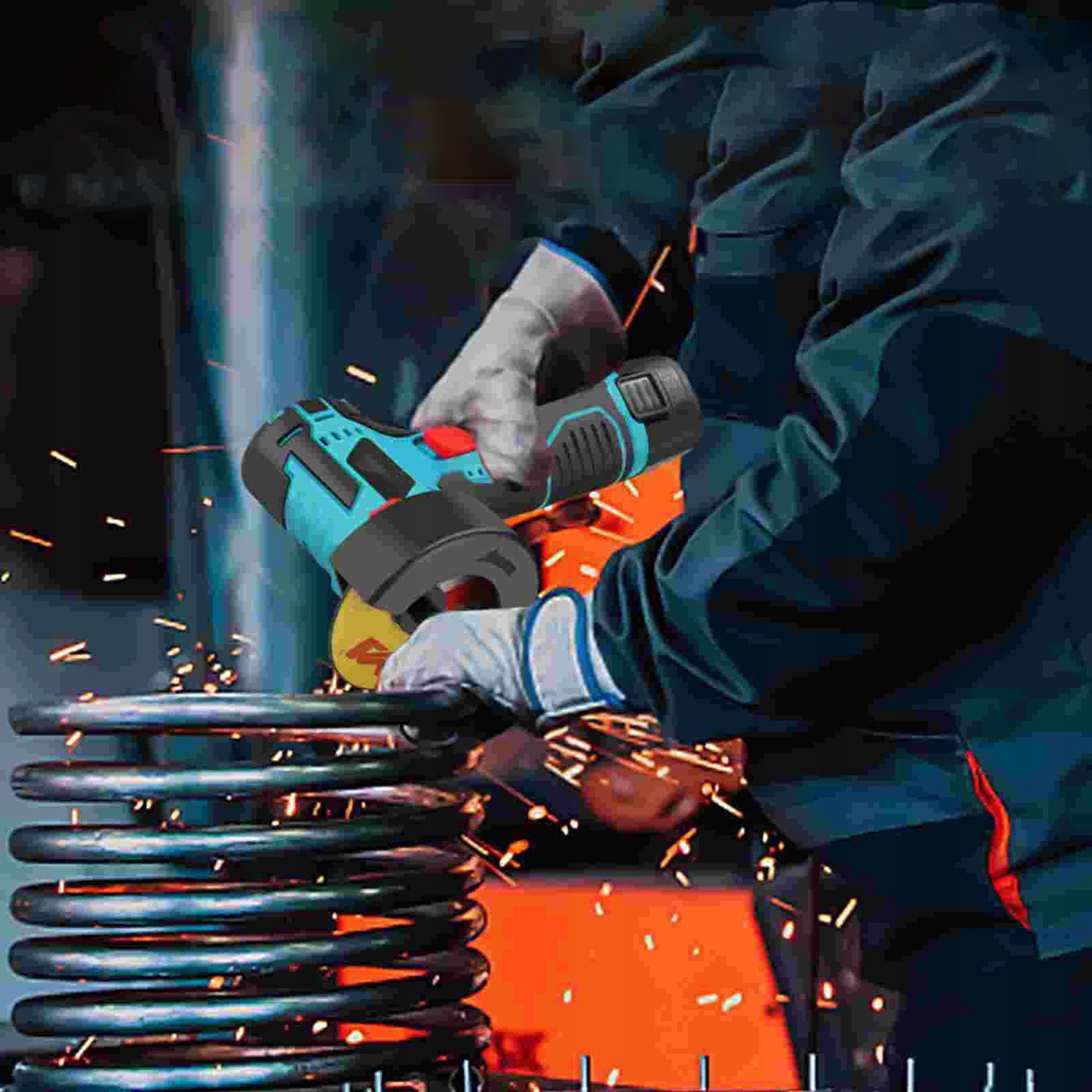 PRZENOŚNA MINI SZLIFIERKA KĄTOWA AKUMULATOROWA 2x AKU 18500 RPM 3 TARCZ Marka Bedee