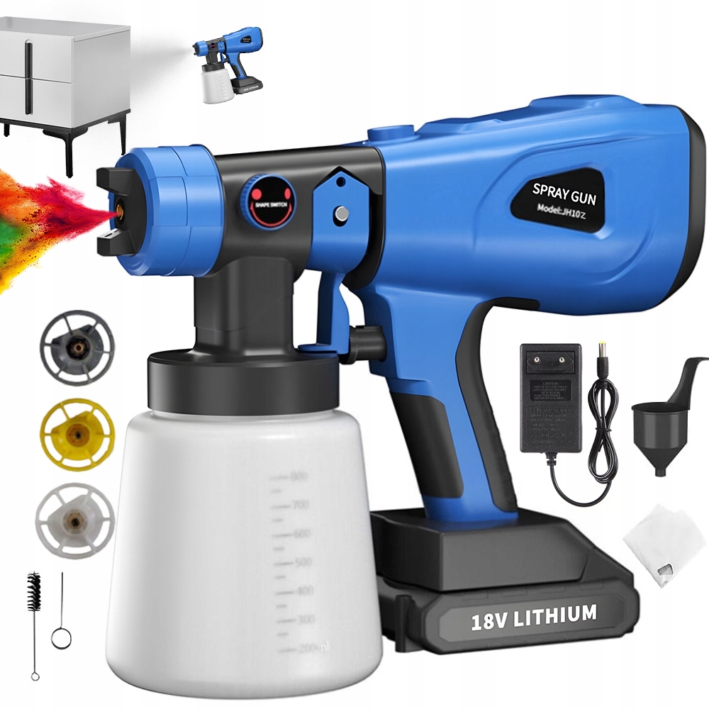 Bezdrátová Stříkací Pistole Pro Elektrický Stříkací Systém S 18V Akumulátorem