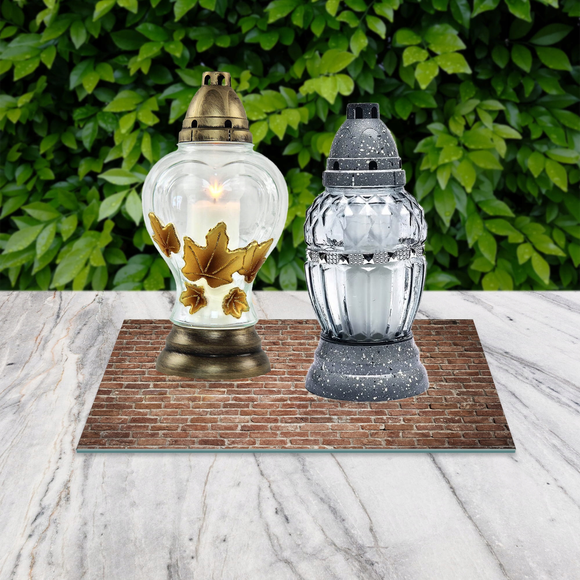 SZKLANA PODSTAWKA POD ZNICZE 30x20cm Mur 215a Marka inna